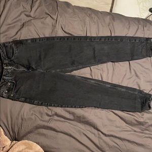 Topshop faded black mom jeans